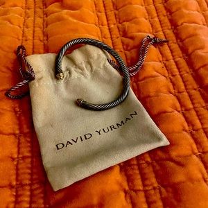 David Yurman cable bracelet - silver and gold